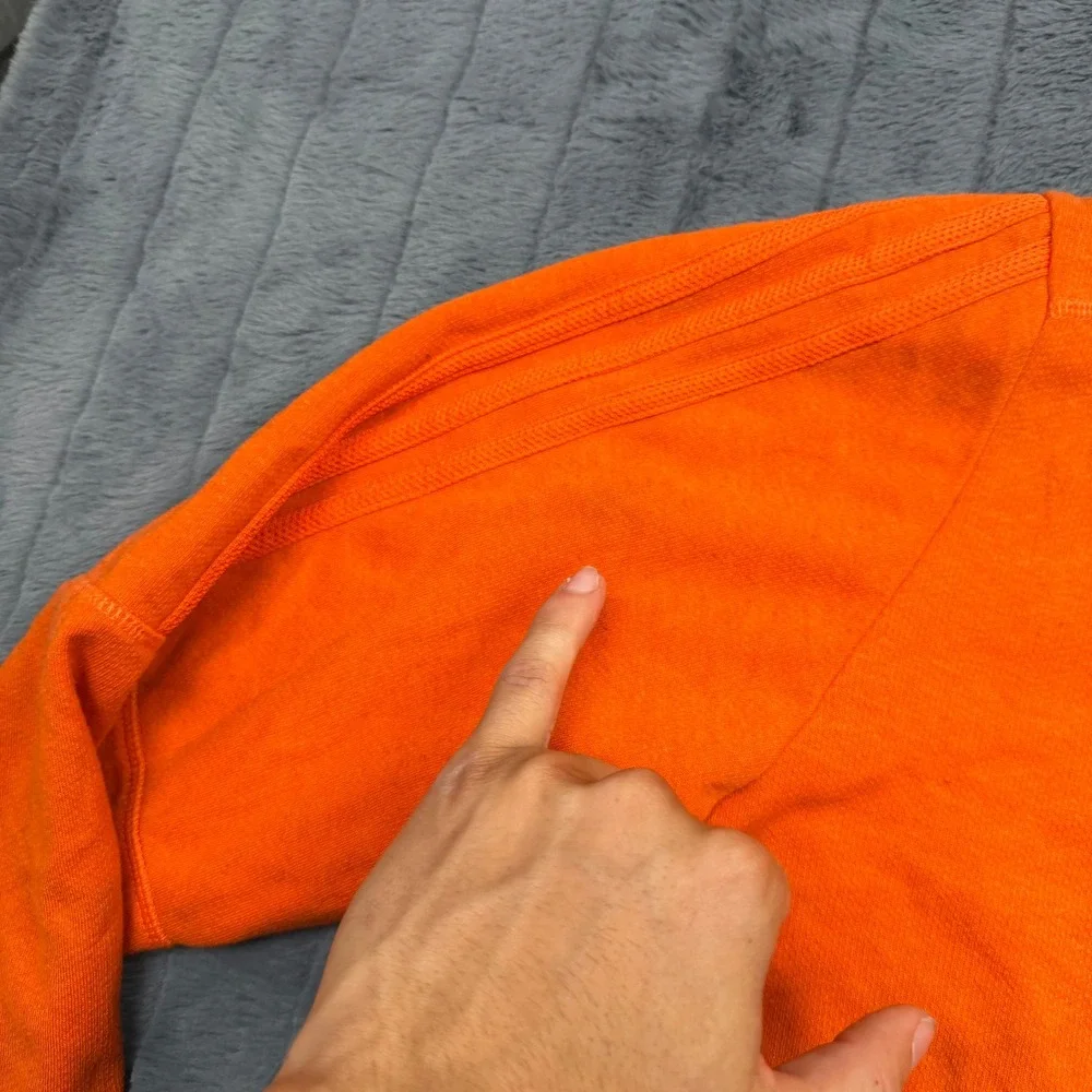 Adidas Primegreen Mens XL Orange Quarter Zip Pullover Athletic Sweatshirt